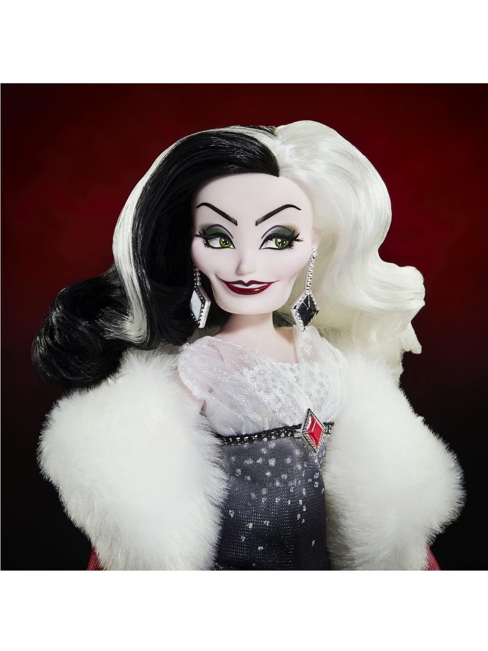 Disney Cruella Glamour Doll in Black, White & Red Accents - Picture 4 of 6